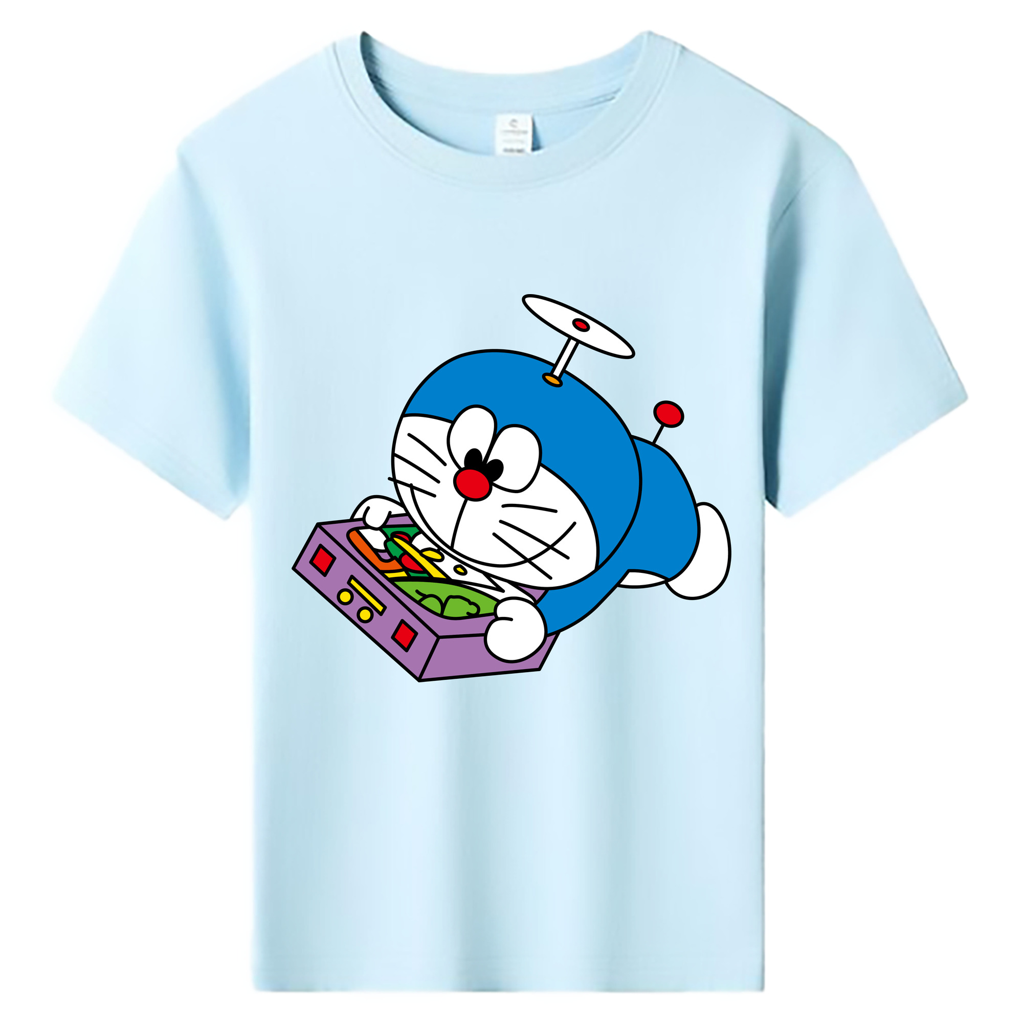 （画像用） ドラえもん Doraemon 綿100％キッズTシャツ（フロントプリント）